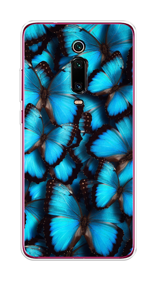 

Чехол на Xiaomi Redmi K20/K20 Pro/ Mi 9T/9T Pro "Тропическая бабочка 2", Голубой;черный, 35850-1