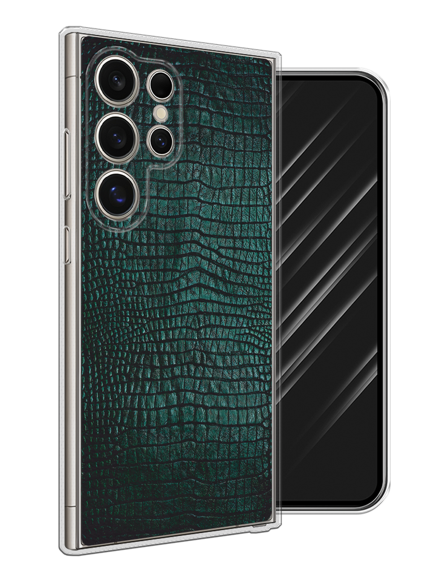 

Чехол Awog на Samsung Galaxy S25 Ultra "Черная змея", Черный;серый;голубой, 2110550-1
