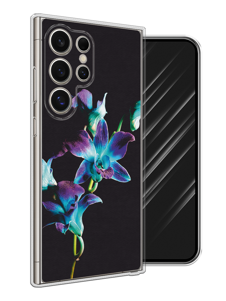 

Чехол Awog на Samsung Galaxy S25 Ultra "Синий цветок на черном", Черный;голубой;синий, 2110550-1