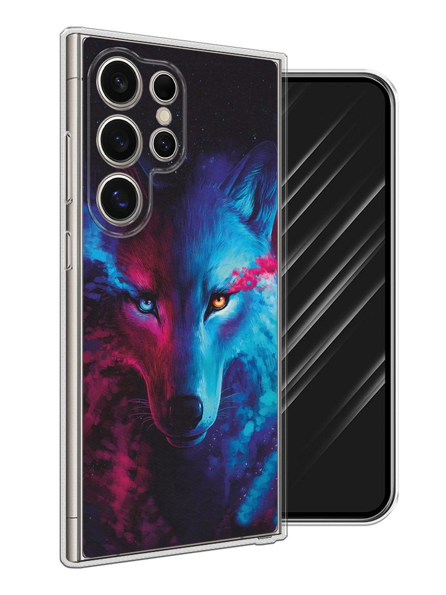 

Чехол Awog на Samsung Galaxy S25 Ultra "Волшебный волк", Голубой;розовый, 2110550-1