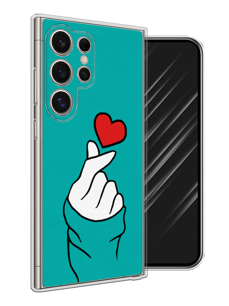 

Чехол Awog на Samsung Galaxy S25 Ultra "Маленькое сердечко", Голубой;белый;красный, 2110550-1