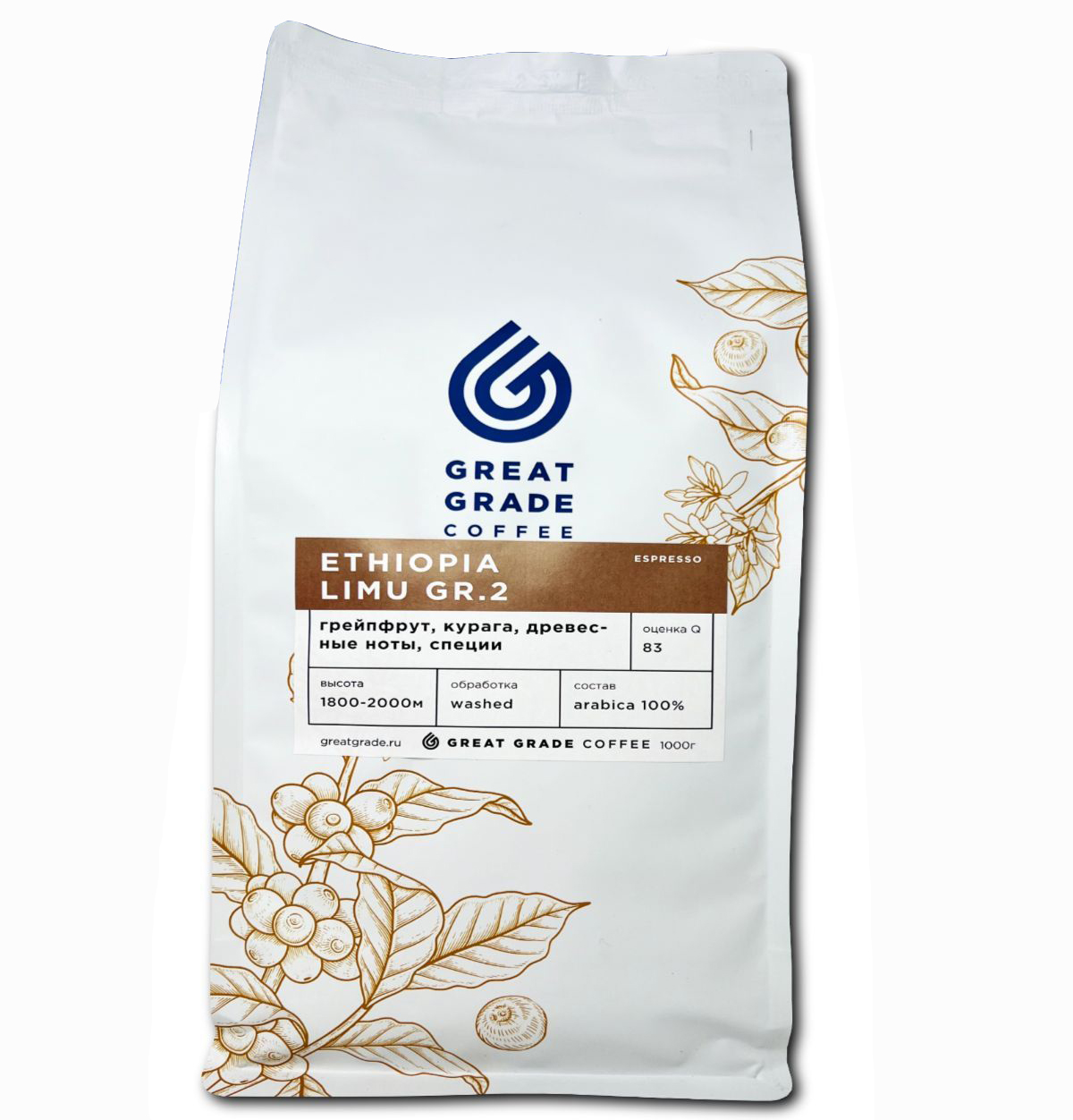

Кофе Great Grade Coffee Ethiopia Limu молотый 100 г