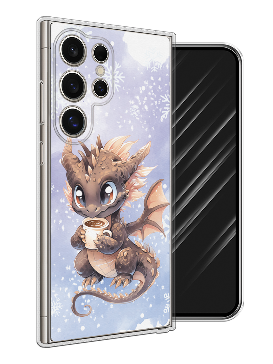 

Чехол Awog на Samsung Galaxy S25 Ultra "Дракончик с кружкой тёмный", Бежевый;розовый;серый, 2110550-1