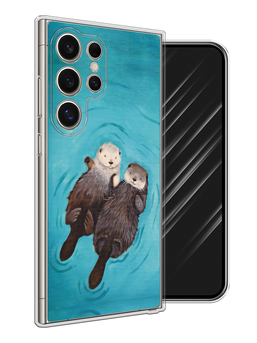 

Чехол Awog на Samsung Galaxy S25 Ultra "Парочка бобров", Голубой, 2110550-1