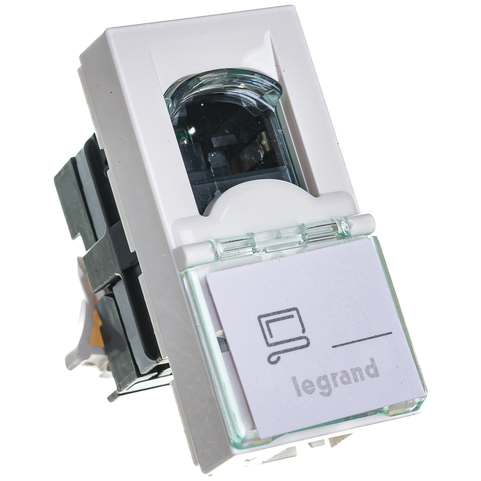 фото Legrand механизм розетки комп. 1-м сп mosaic new 1мод. rj45 5e ftp leg 78680/76552 124975