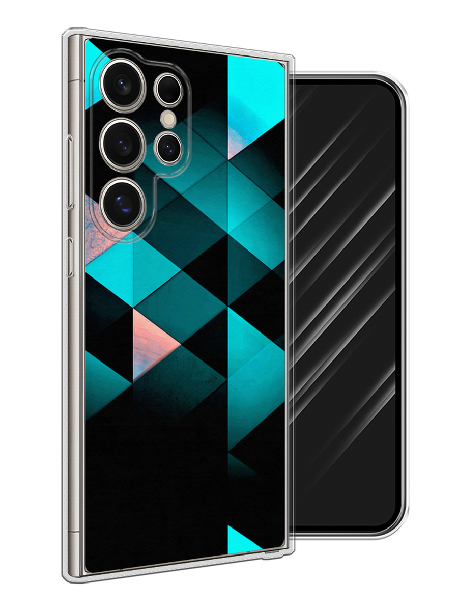 

Чехол Awog на Samsung Galaxy S25 Ultra "Геометрия 16", Бирюзовый;черный, 2110550-1