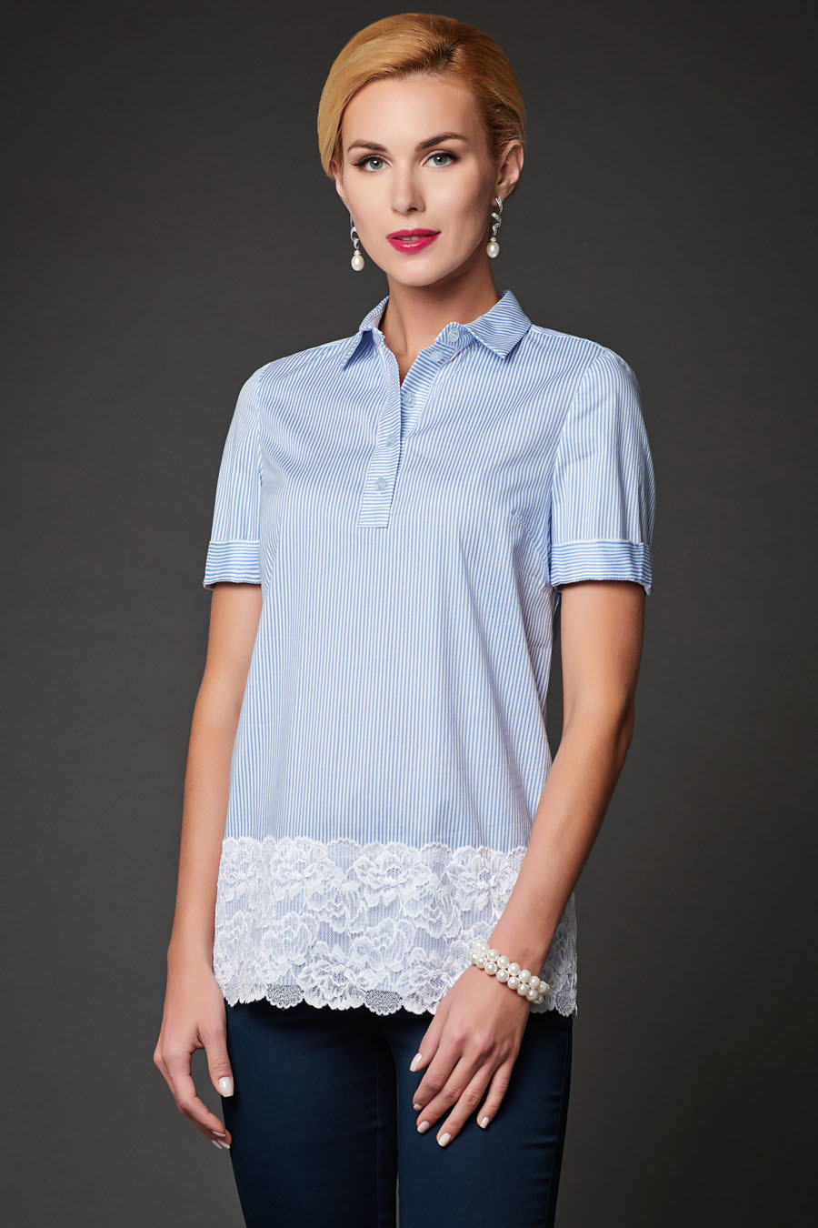 

Блуза женская Арт-Деко L-1188 голубая 44 RU, Голубой, L-1188