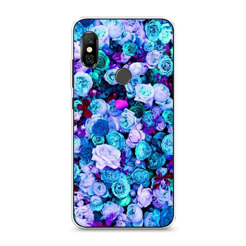 

Чехол на Xiaomi Redmi Note 6 Pro "Цветочный ковер", Фиолетовый, 34650-2