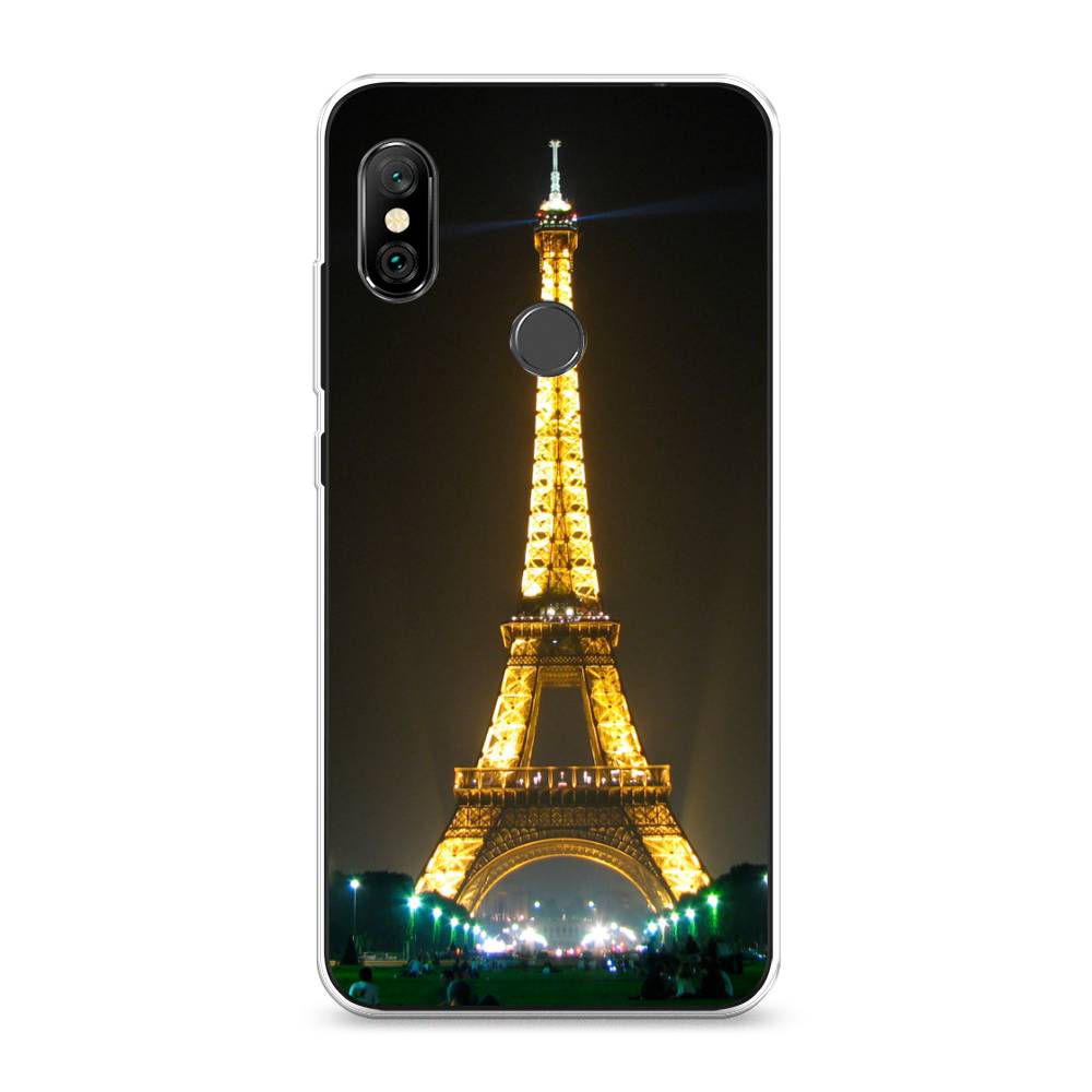 

Чехол на Xiaomi Redmi Note 6 Pro "Париж 2", Желтый;серый, 34650-2
