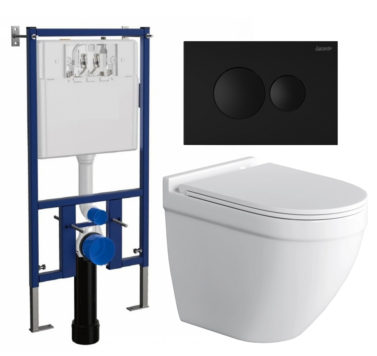 

Комплект: инсталляция Loranto + унитаз Grossman GR-4483S + кнопка черная матовая, 518667