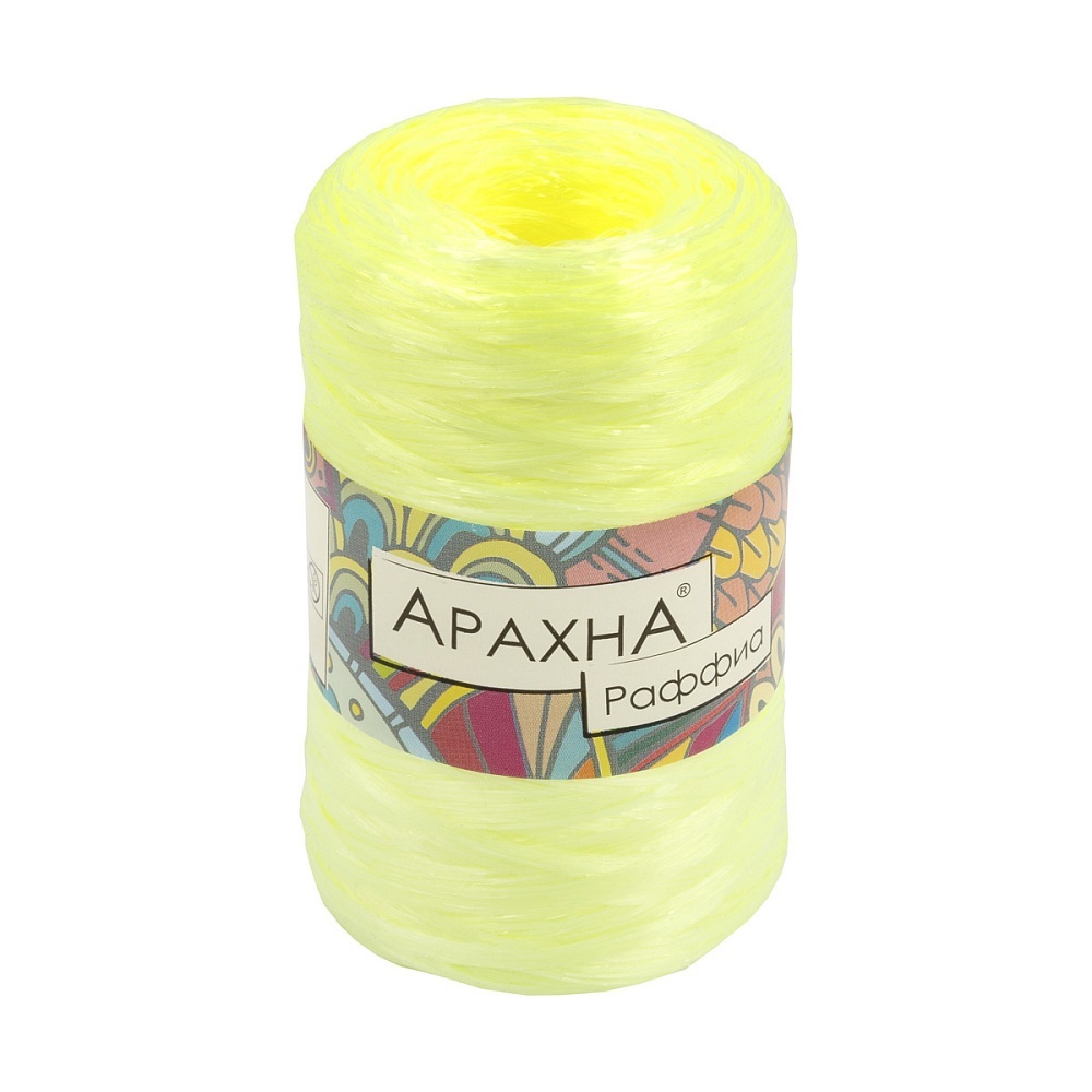 

ARACHNA Raffia, полипропилен, 5х50 г, 200 м, цвет 16 свето-желто-зеленый, Желтый