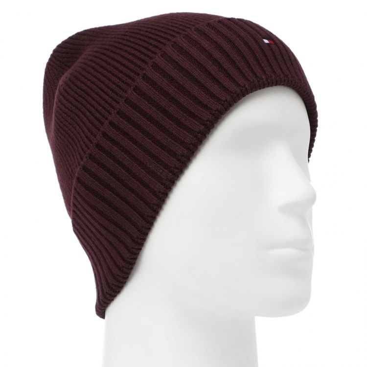 

Шапка мужская Tommy Hilfiger AM0AM06573 бордовая, AM0AM06573
