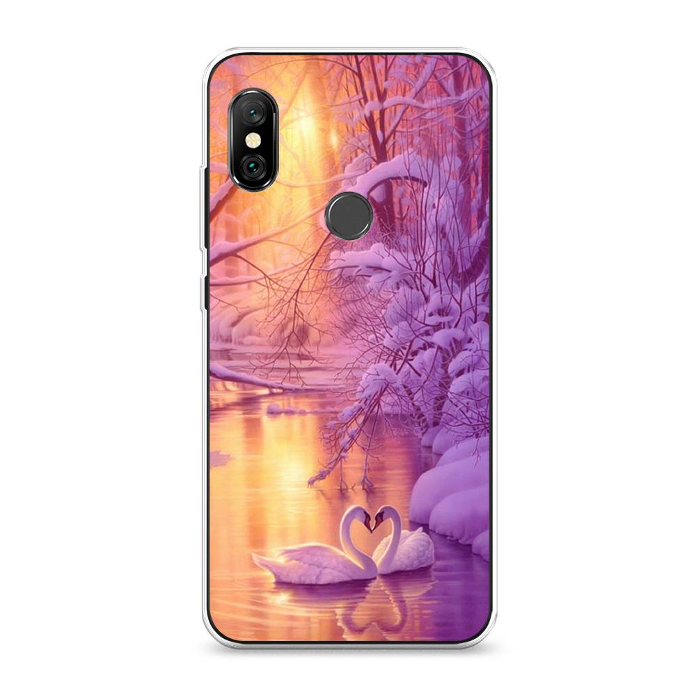 

Чехол на Xiaomi Redmi Note 6 Pro "Зима 1", Фиолетовый;желтый, 34650-2