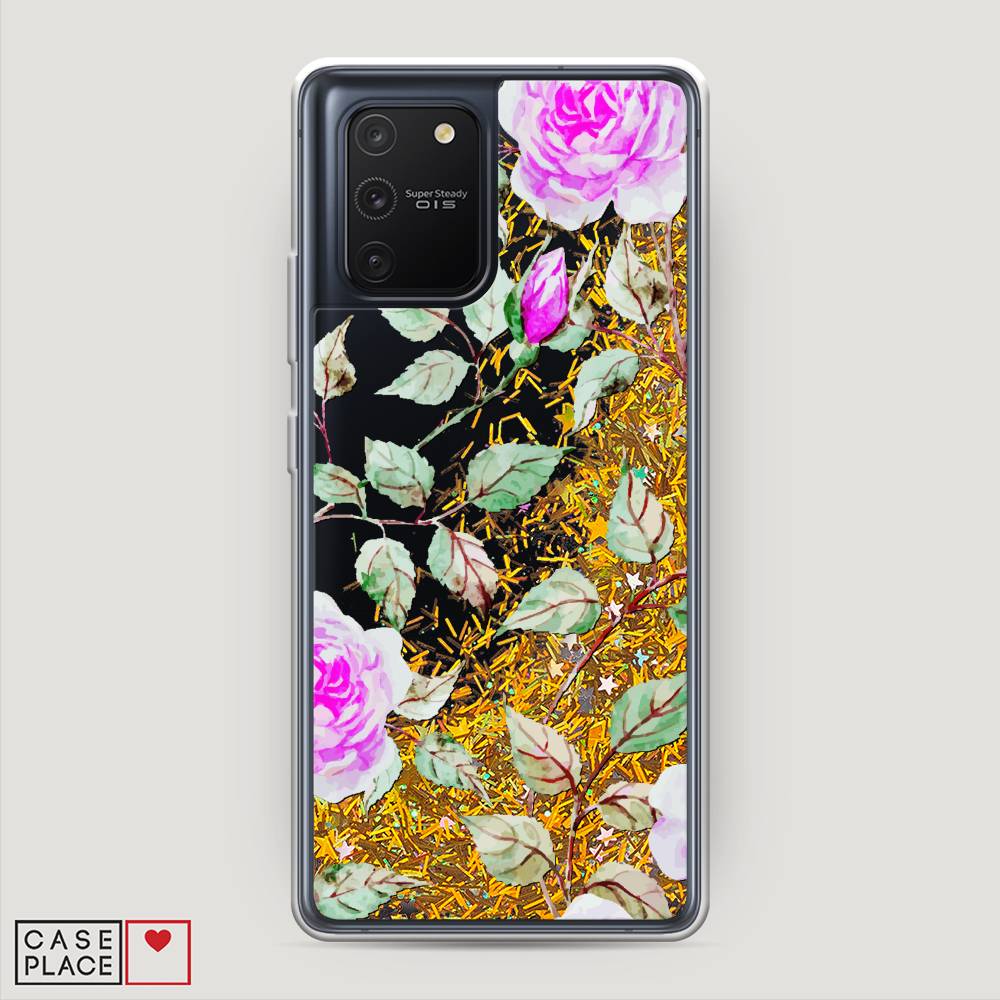 

Жидкий чехол с блестками "Цветочная фантазия 7" на Samsung Galaxy S10 Lite, 210090-1