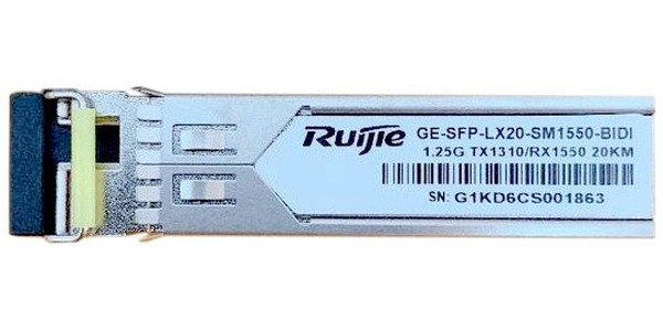 

Трансивер Ruijie (GE-SFP-LX20-SM1310-BIDI), Серый