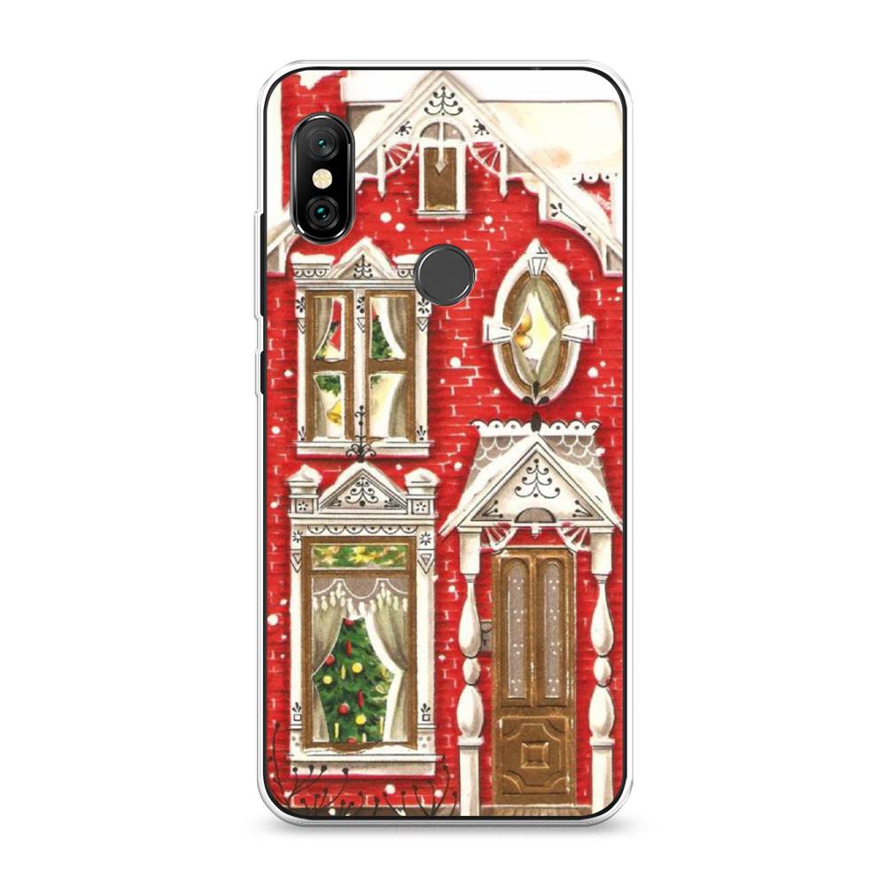 

Чехол на Xiaomi Redmi Note 6 Pro "Пряничный домик", Белый;красный;зеленый, 34650-5