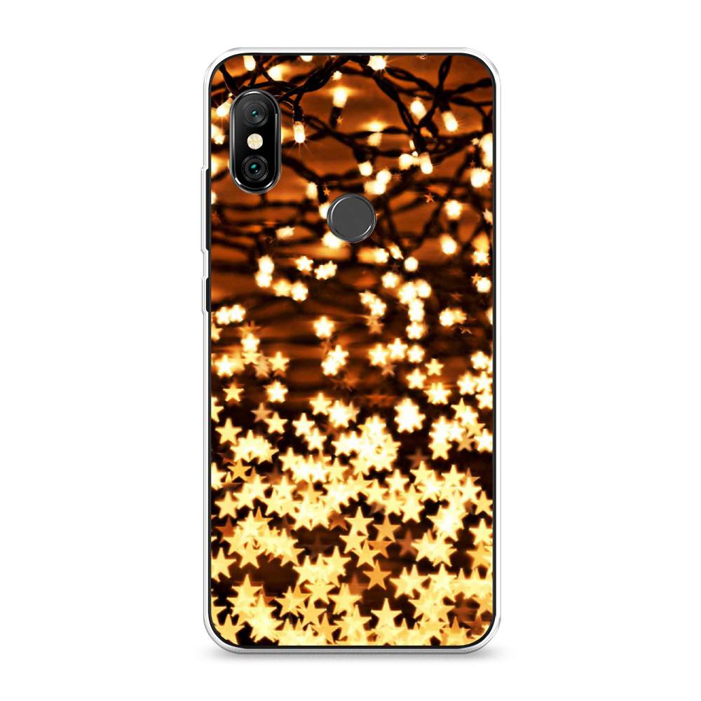 

Чехол на Xiaomi Redmi Note 6 Pro "Новогодняя гирлянда", Золотистый, 34650-5
