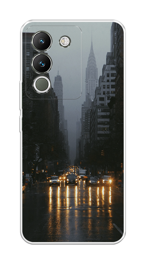 

Чехол на Vivo V29e 5G "Дождливый Нью Йорк", Черный;серый, 269650-1