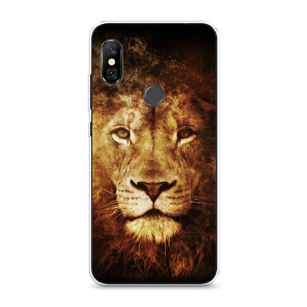 

Чехол на Xiaomi Redmi Note 6 Pro "Лев", Черный;коричневый;желтый, 34650-6