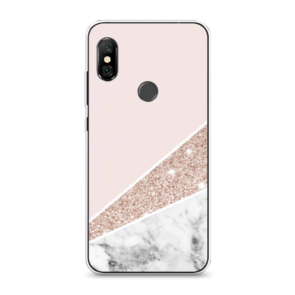 

Чехол на Xiaomi Redmi Note 6 Pro "Блестящий розовый мрамор", 34650-3