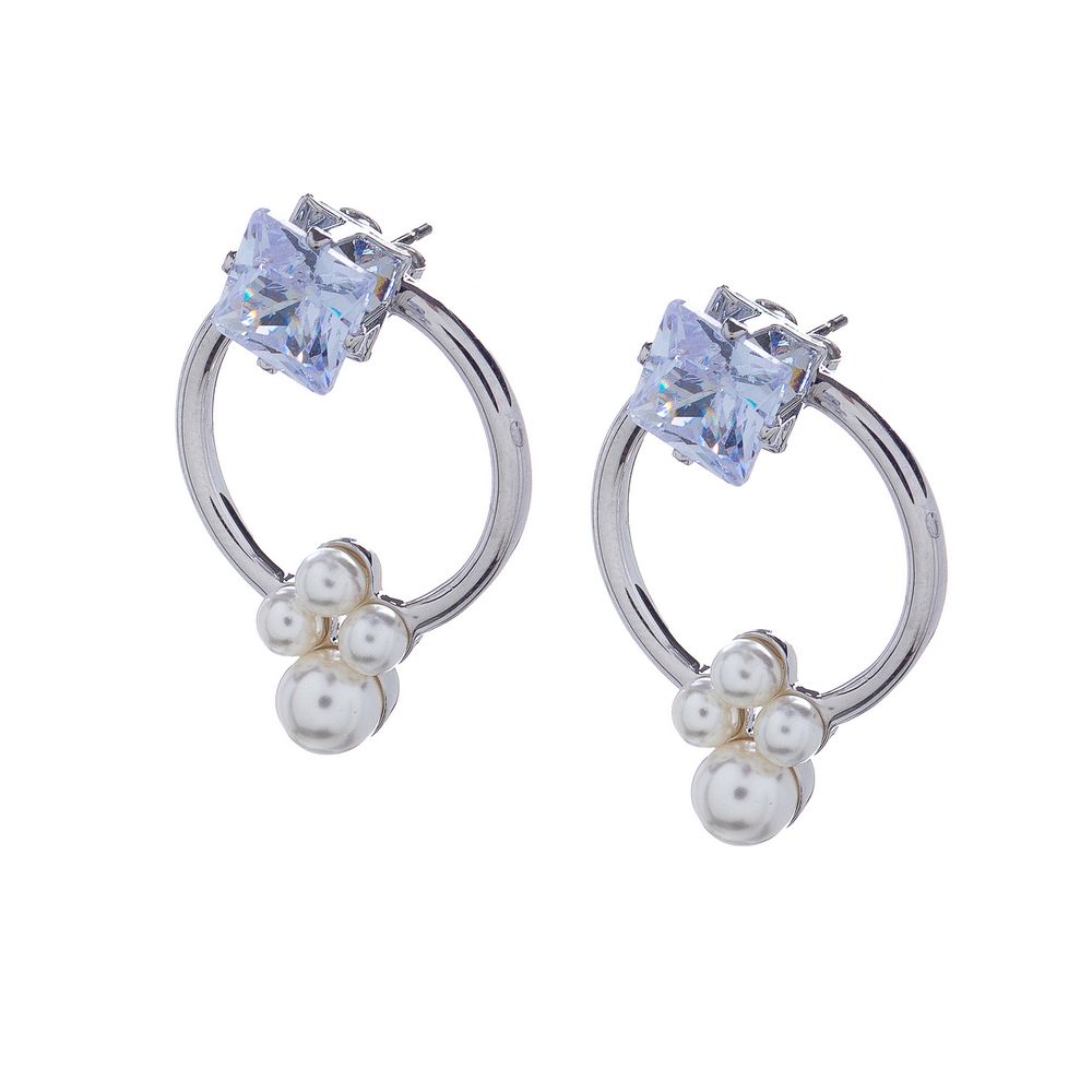 

Серьги из бижутерного сплава Moon Paris MRQ-23.03-001, Swarovski/жемчуг искусственный, MRQ-23.03-001