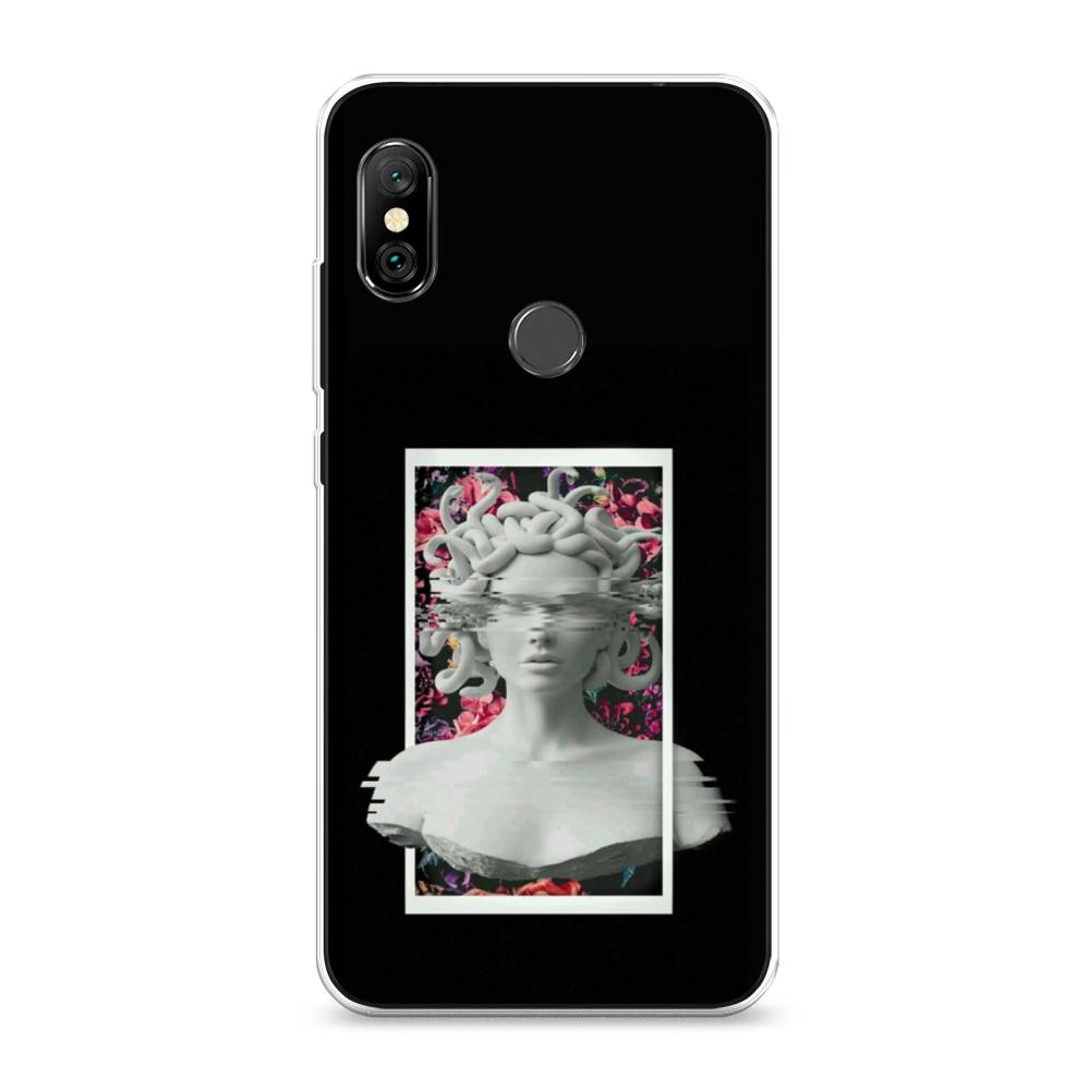 

Чехол на Xiaomi Redmi Note 6 Pro "Web Punk Медуза Горгона", Черный;серый, 34650-6