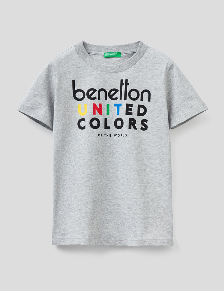 фото Футболка детская united colors of benetton 21a_3i1xc15b8_501 серый р.m