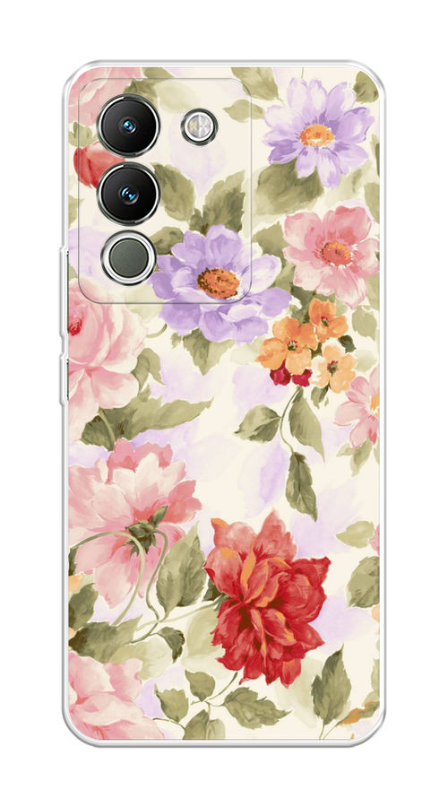 

Чехол на Vivo V29e 5G "Акварельные пионы", Розовый;бежевый, 269650-1