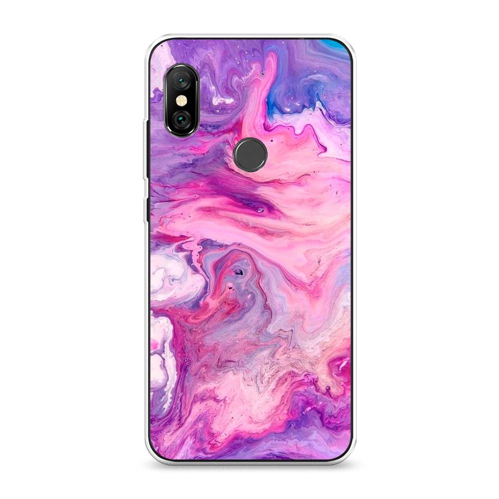 

Чехол на Xiaomi Redmi Note 6 Pro "Нежно-розовая абстракция", Розовый, 34650-3