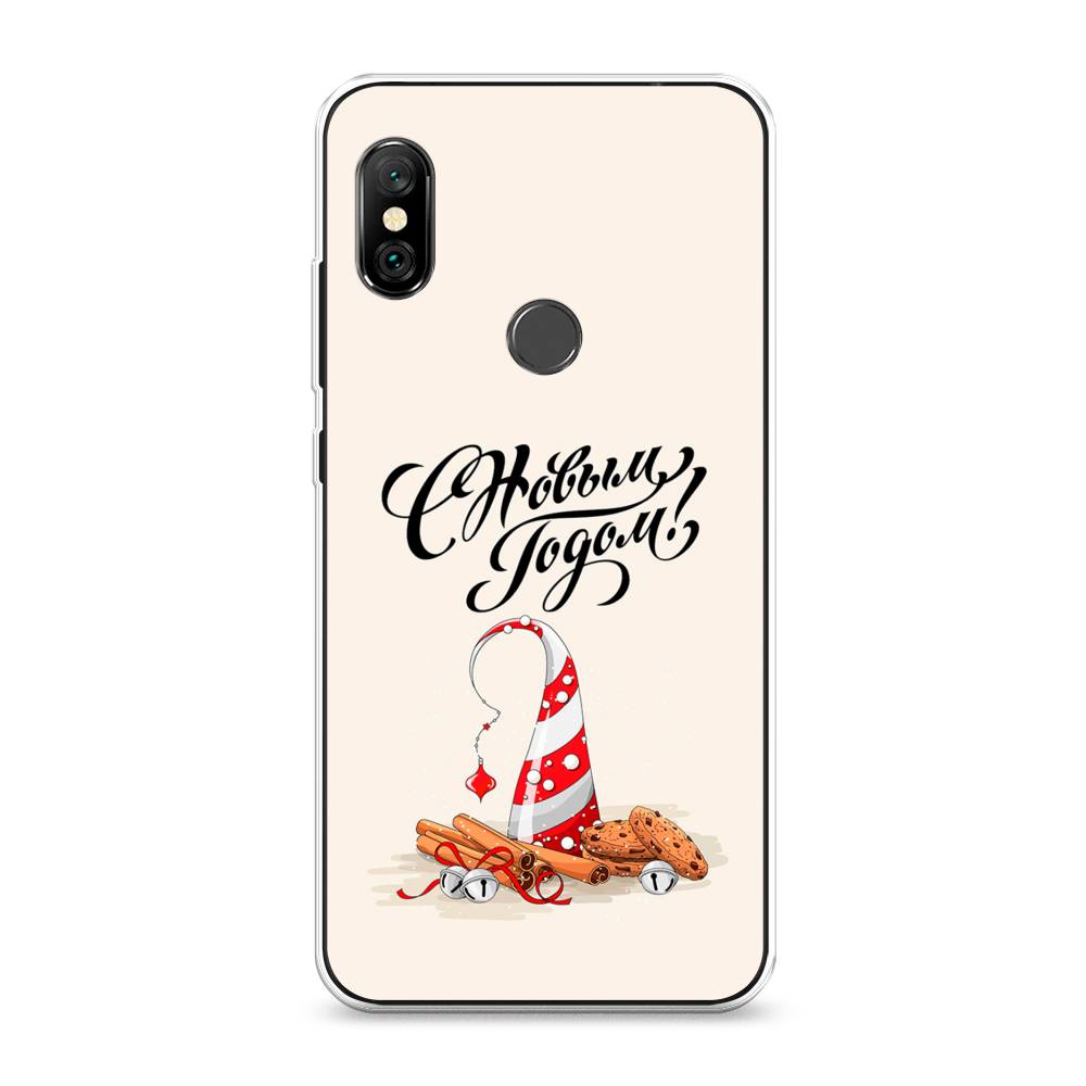 

Чехол на Xiaomi Redmi Note 6 Pro "Подарки на Новый Год", Бежевый;красный;черный, 34650-5