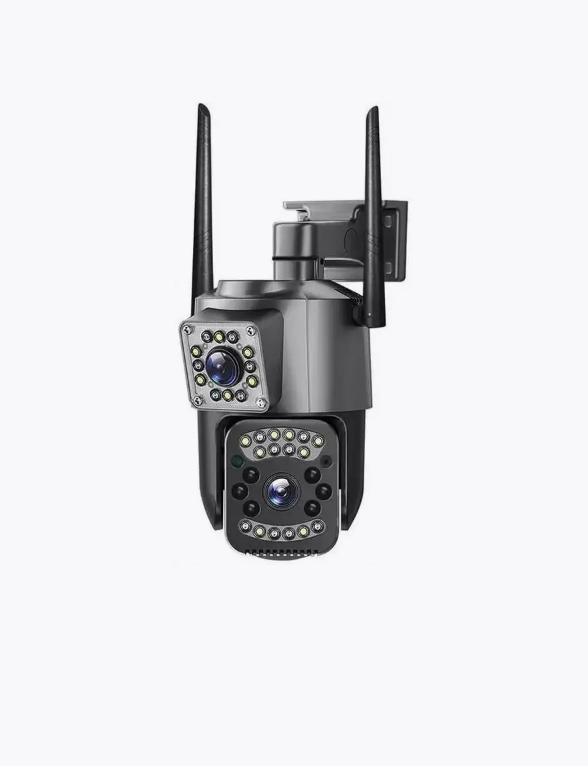 Камера видеонаблюдения V380 WiFi уличная с двумя объективами 5 Мп урна уличная квадратная на гнутых ножках 22 л серая художественная ковка