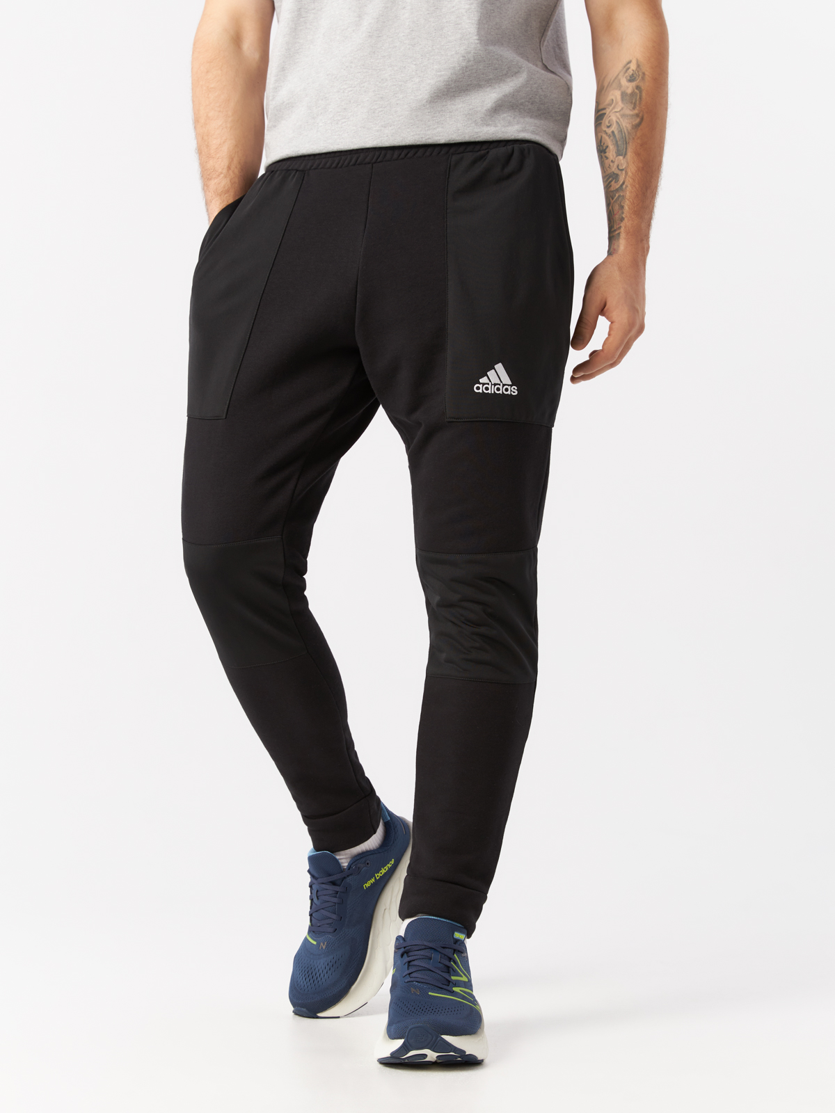 Брюки спортивные Adidas для мужчин, размер L, чёрный-095A, HK0384, 1 шт.