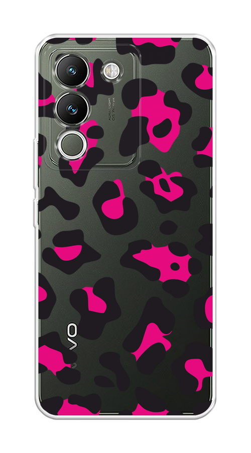 

Чехол на Vivo V29e 5G "Pink cow spots", Черный;розовый, 269650-1