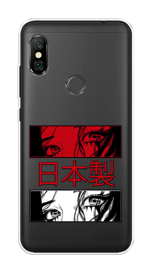 

Чехол на Xiaomi Redmi Note 6 Pro "Аниме глаза манга", Красный;белый;черный, 34650-4