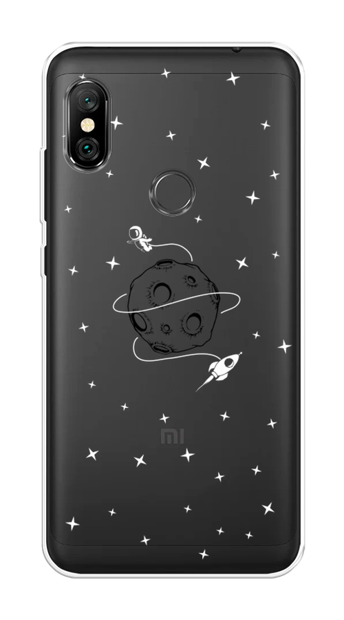 

Чехол на Xiaomi Redmi Note 6 Pro "Полет вокруг луны", Белый;серый;черный, 34650-2
