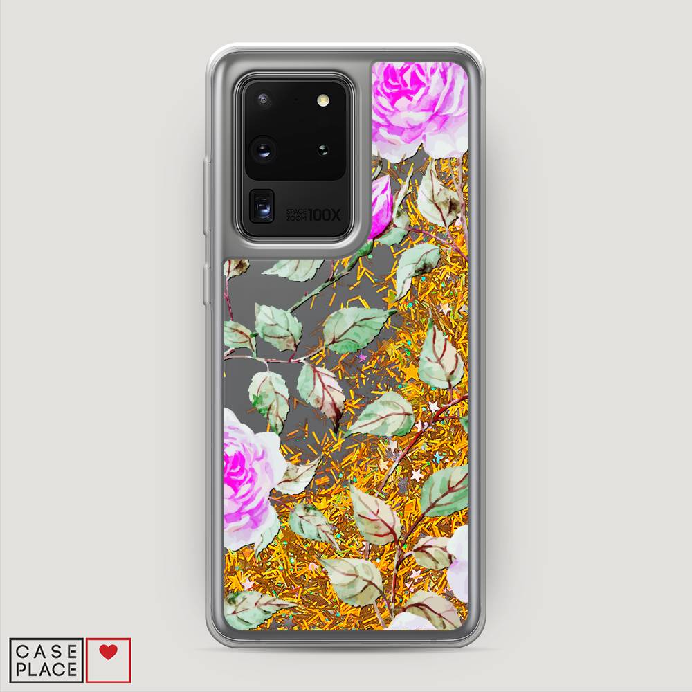 

Жидкий чехол с блестками "Цветочная фантазия 7" на Samsung Galaxy S20 Ultra, 29490-1