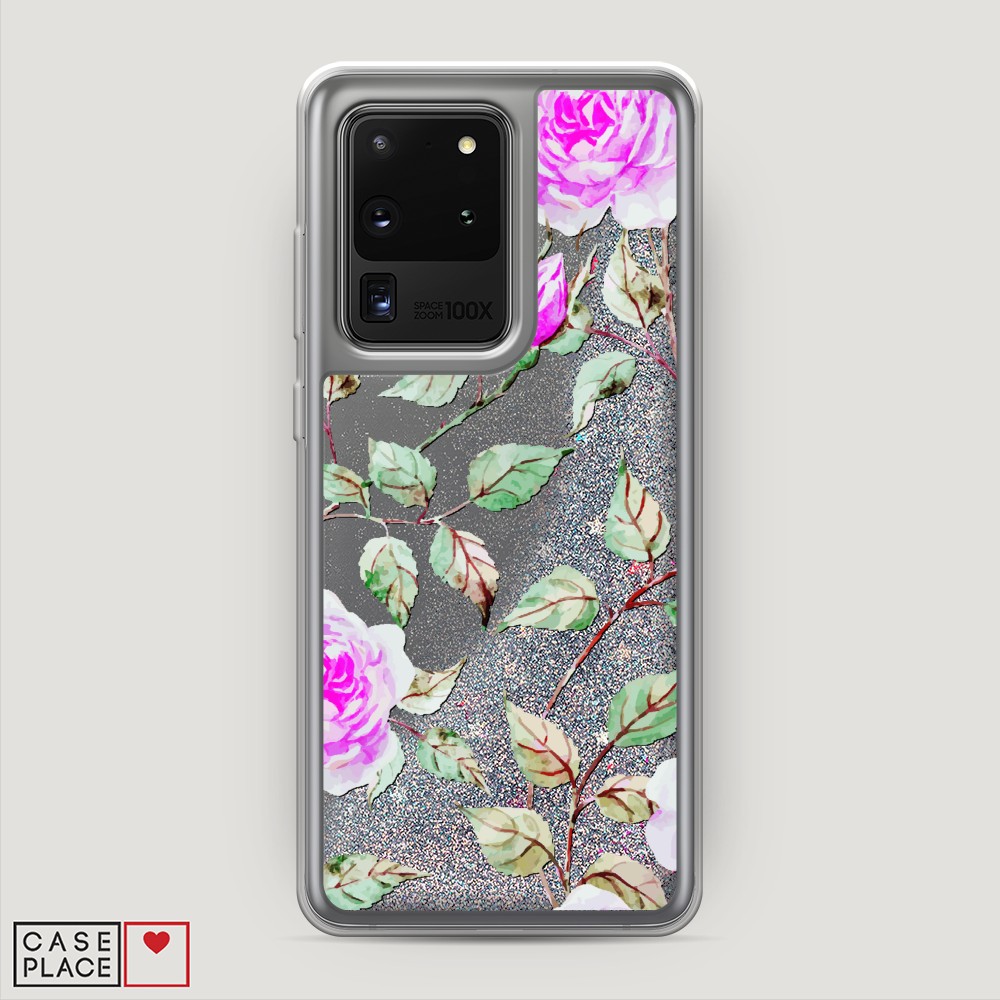

Жидкий чехол с блестками "Цветочная фантазия 7" на Samsung Galaxy S20 Ultra, 29491-1