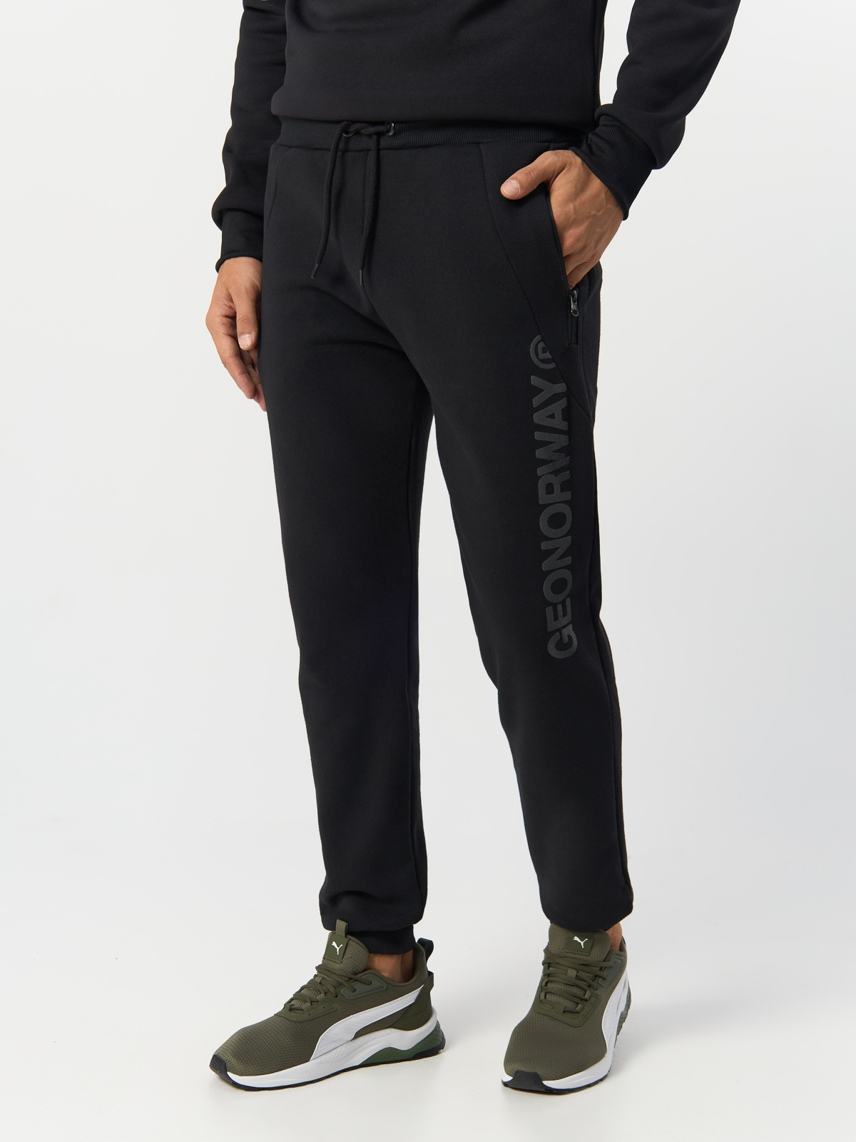 

Спортивные брюки мужские Geographical Norway SU1212H-GN черные L, Черный, SU1212H-GN