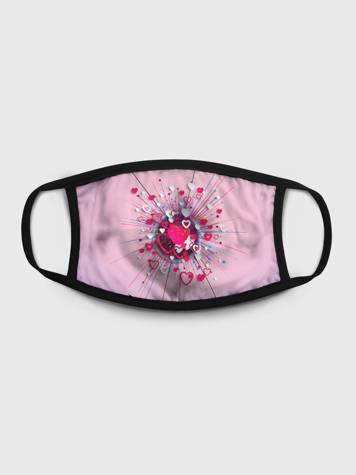 

Многоразовая маска унисекс Burnettie Heart Heart Heart, Разноцветный, Heart Heart Heart