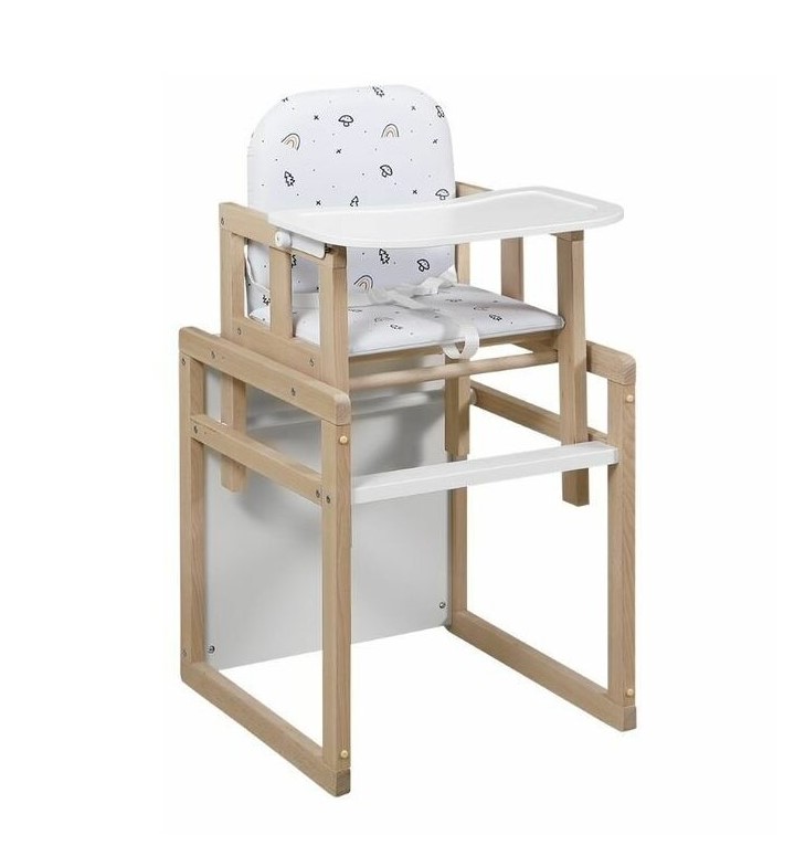 фото Стул micuna tik-tak со световым коробом waterwood/white