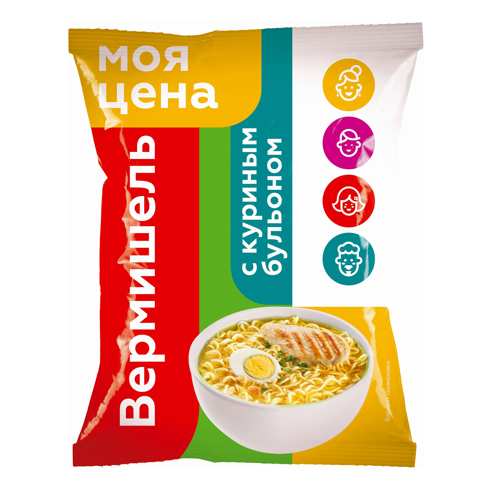 

Вермишель быстрого приготовления Моя Цена Куриный бульон 60 г