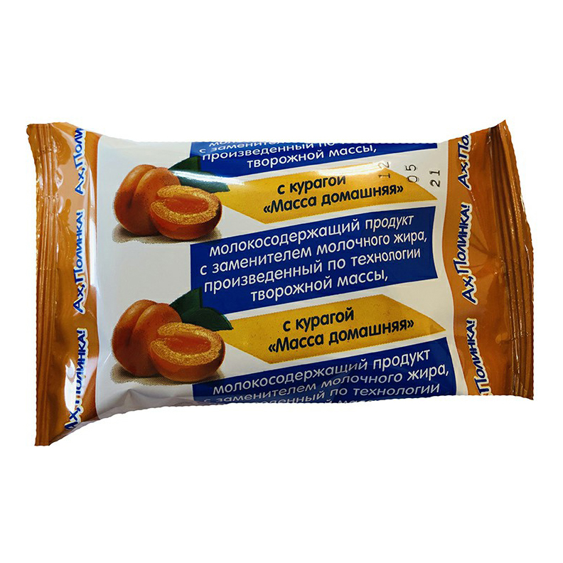 

Творожный продукт Ах, Полинка масса домашняя с курагой 23% СЗМЖ 180 г