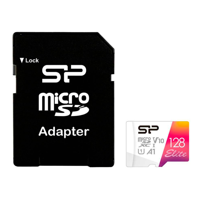 Карта памяти Silicon Power Micro SDHC 128Гб Elite (SP128GBSTXBV1V20SP)