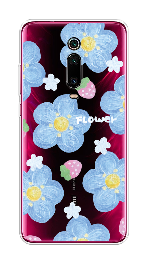

Чехол на Xiaomi Redmi K20/K20 Pro/ Mi 9T/9T Pro "Цветы и клубники", Прозрачный;голубой;белый, 35850-1