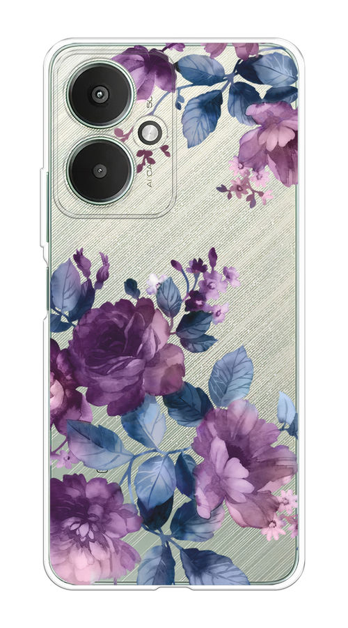 

Чехол на Xiaomi Redmi 13C 5G/Redmi 13R 5G/Poco M6 5G "Purple Blossoms", Синий;фиолетовый, 321150-1