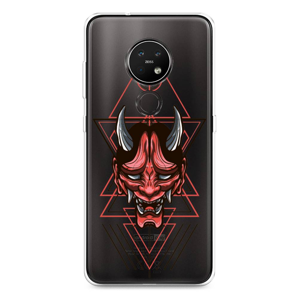 

Чехол на Nokia 7.2 "Hanya Oni mask", Серый;красный;черный, 123150-4