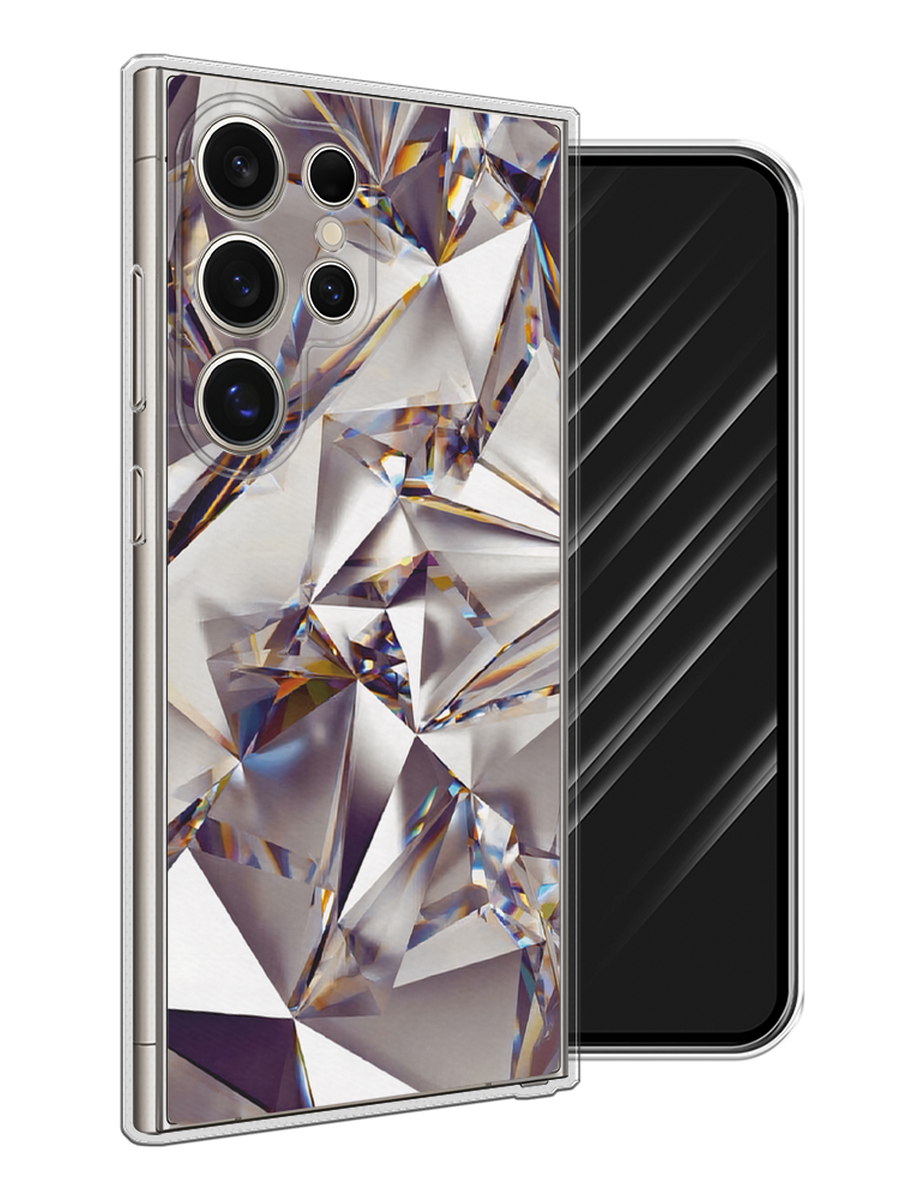 

Чехол Awog на Samsung Galaxy S25 Ultra "Бриллианты", Серебристый;бежевый, 2110550-1