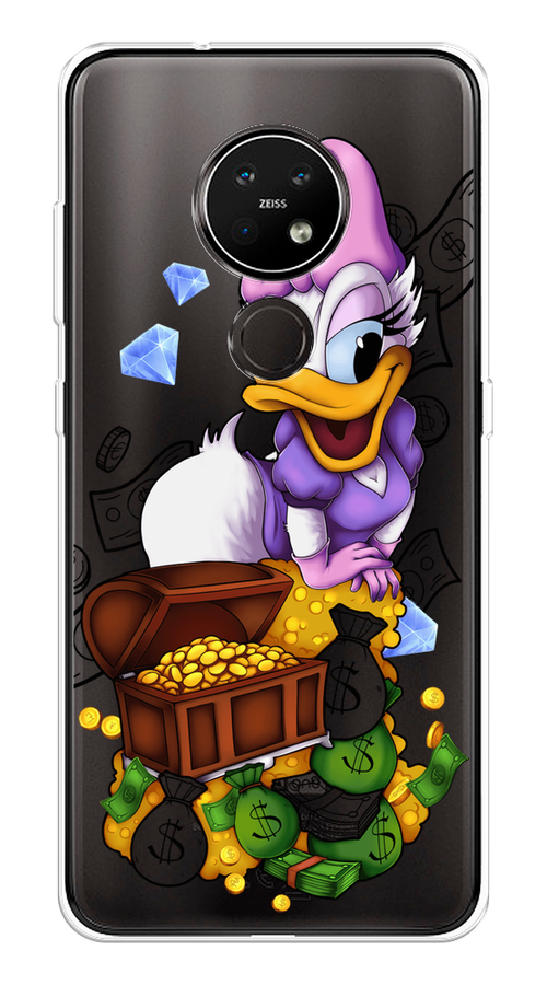 

Чехол на Nokia 7.2 "Rich Daisy Duck", Коричневый;белый;фиолетовый, 123150-6
