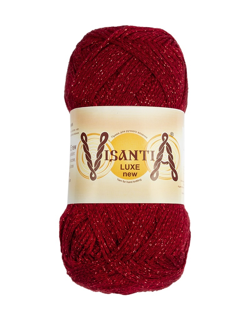 

Visantia Luxe new, вискоза, люрекс, 5х100 г, 240 м, цвет 10 красный