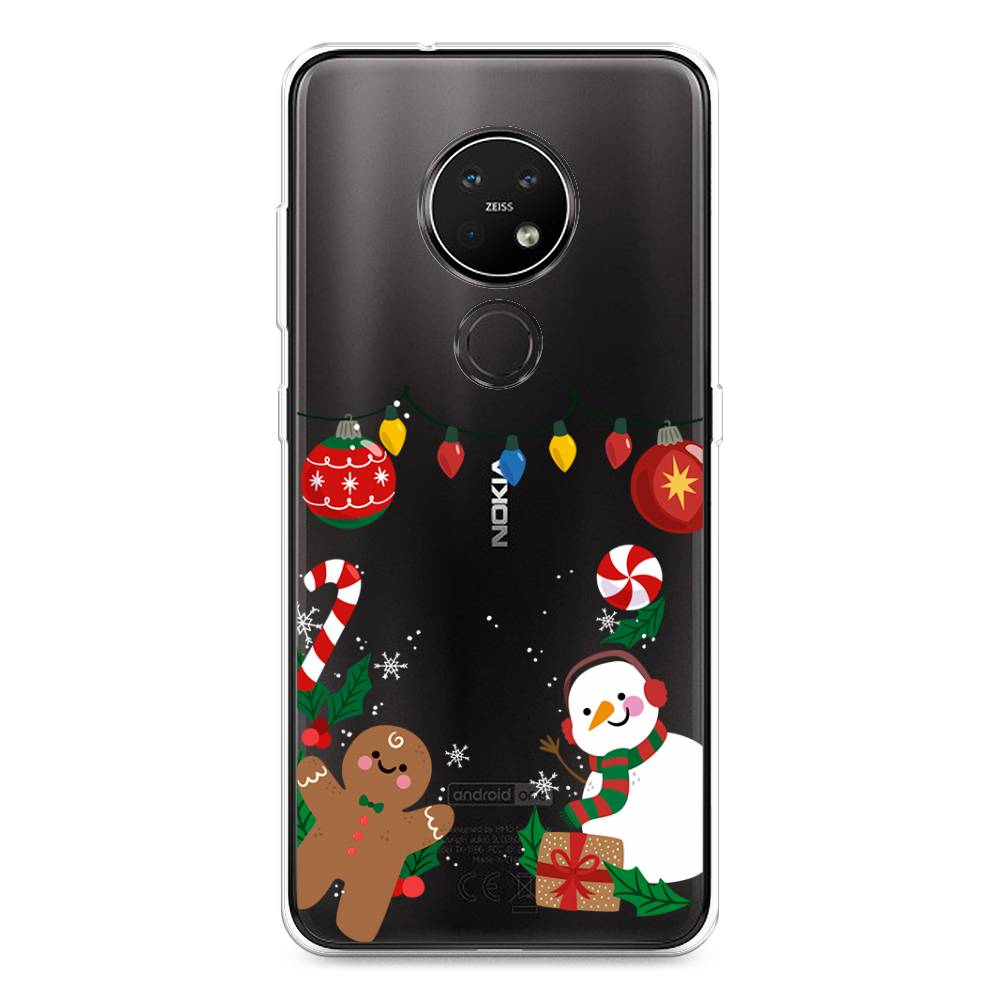 

Чехол на Nokia 7.2 "Новогоднее настроение", Коричневый;красный;зеленый, 123150-5